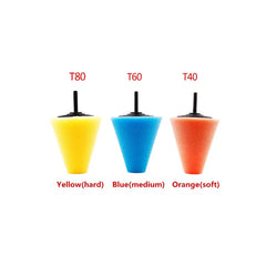 Car Hub Polishing Sponge Grinding Head - Conical Sponge Wheel for Metal & Plastic