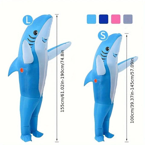 Cute Unique Standing Shark Inflatable Costume
