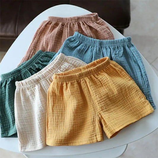 Summer Cotton Linen Shorts for Kids