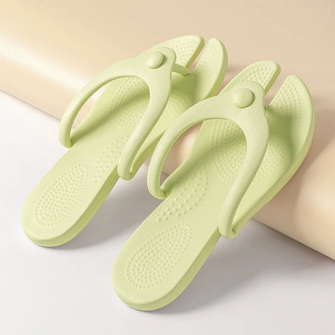 EVA Women Flip Flops - Foldable Detachable Beach Slippers