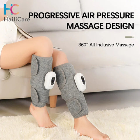 Wireless Rechargeable Electric Leg Massager - 3 Modes Air Compression Calf Massage