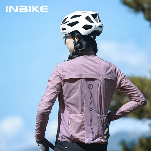 INBIKE Long Sleeve Women’s Windbreaker Cycling Biking Jacket - Lightweight, Windproof with Pockets