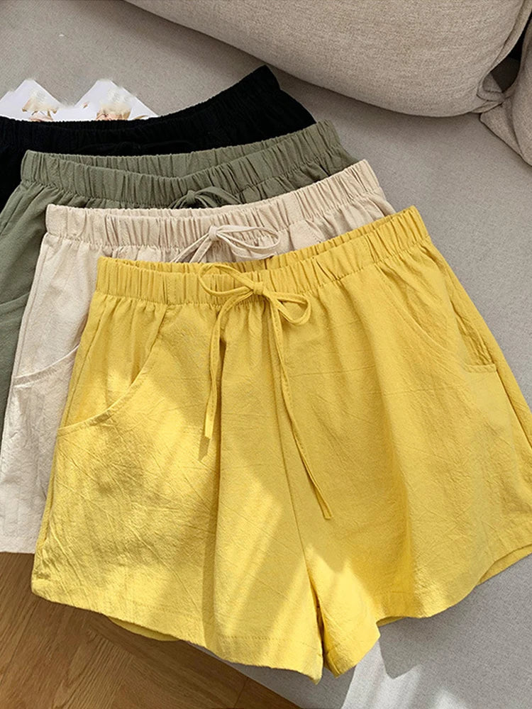 ITOOLIN Women's Casual Linen Workout Shorts