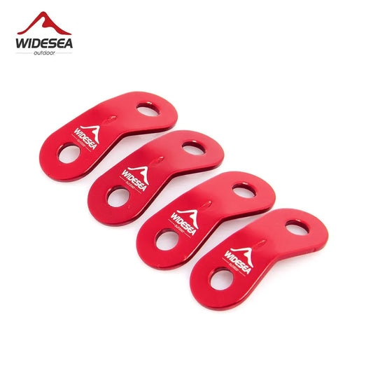 Widesea 4pcs Adjustable Aluminium Alloy Tent Wind Rope Buckles for Outdoor Adventures