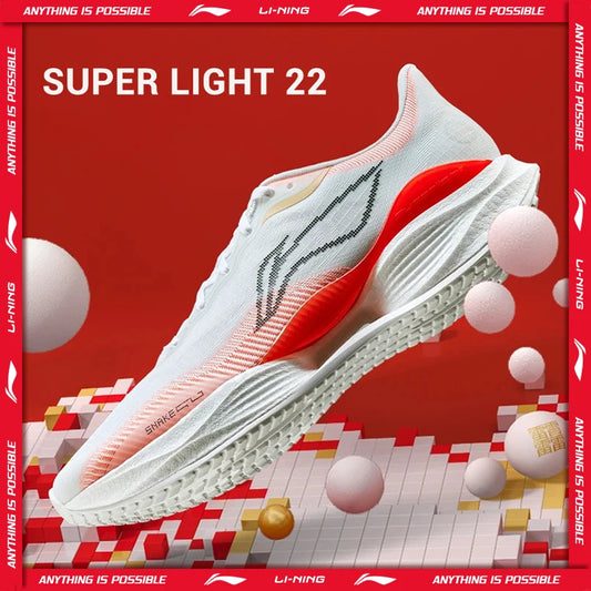 Li-Ning Men SUPER LIGHT 22 Running Shoes with TEMPO BOUNCE Cushion and BOOM FIBER, ARBV001