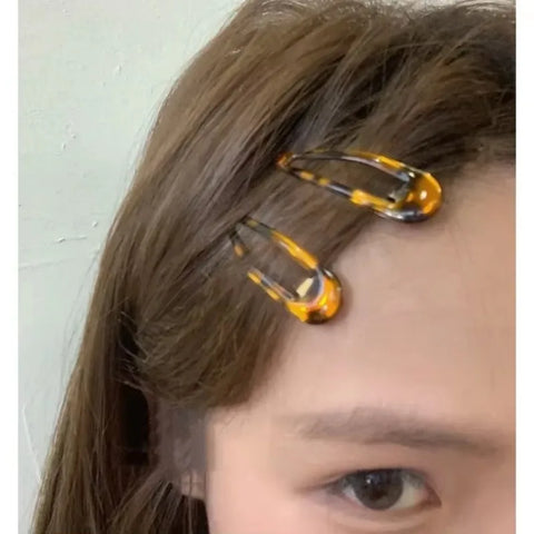 Cute Leopard Print Hair Clips - Vintage Korean Style BB Clips for Y2K Girls
