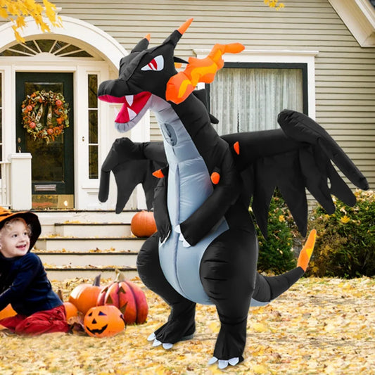 Dinosaur Inflatable Costume for Adults - Fire Breathing Dragon Suit