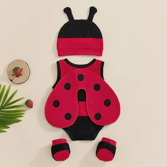 4-Piece Ladybug Costume Set for Newborns