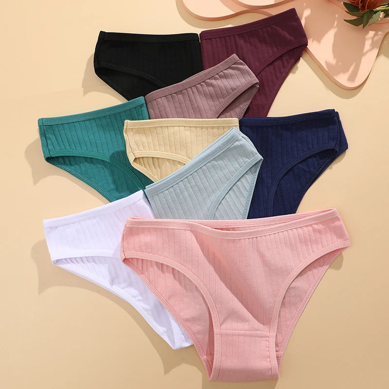 FINETOO 3PCS Women's Cotton Panties Set