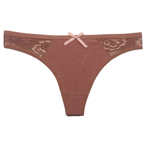 5 PCS/Set Cotton Thong Women Underwear - Sexy Lace Panties