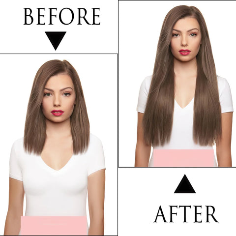Long Straight Hairstyle 5 Clip Natural Hair Extension