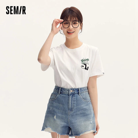Semir dames T-shirt met korte mouwen en borduurwerk - zomercollectie 2024 