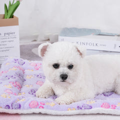 Cozy Flannel Dog Bed Blanket - Washable Plush Cushion for Pets