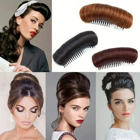 Wig Cushion Stable Hair Roots Volumizing Fiber Insert Comb for Fluffy Hairstyles