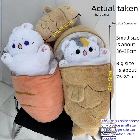 Japan Taiyaki Cat Plush Toy – 40/60/80cm Anime Plushie with Cushion Bag & Animal Pillow Designs