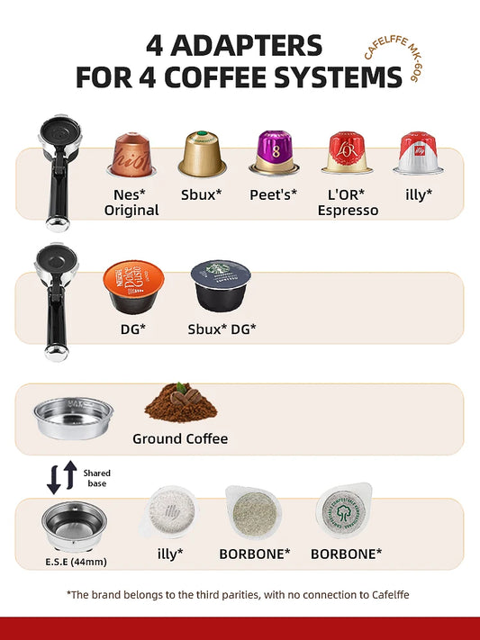 Cafelffe 4-in-1 Coffee Maker: Hot & Cold Espresso Machine