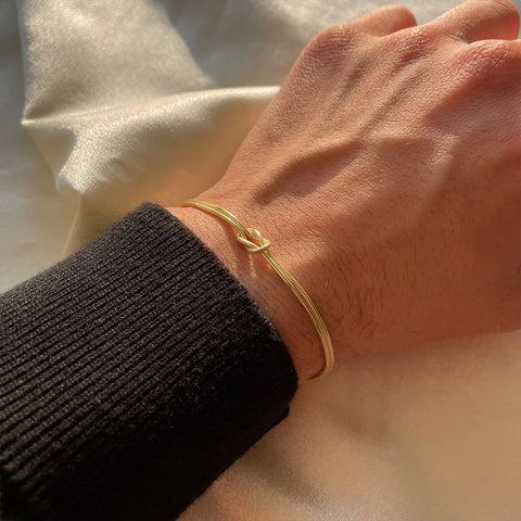 eManco Fashion High Quality Stainless Steel Gold Plated Couple Bracelets