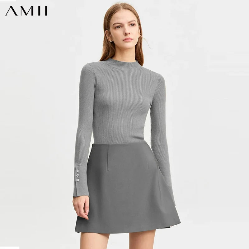 AMII Minimalism Casual Skirts for Women