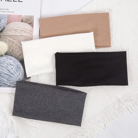 Elastic Solid Color Hair Bands for Fitness, Yoga & Sports - Unisex Headbands