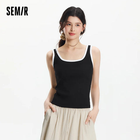 Semir Cropped U-hals vest voor dames 