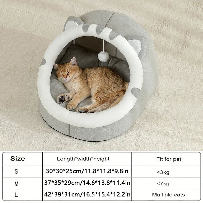 Super Cat Bed Warm Pet House - Cozy Kitten Cave and Dog Basket Tent