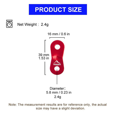Widesea 4pcs Adjustable Aluminium Alloy Tent Wind Rope Buckles for Outdoor Adventures