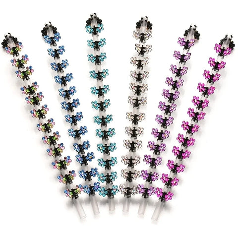 6 stuks mini-haarspeldjes met strass - antislip bloemenhaaraccessoires voor vrouwen en meisjes