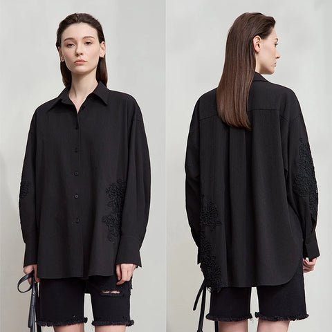 AMII 2025 New Arrival Autumn Office Lady Shirt