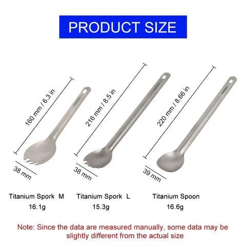 Widesea Camping Titanium Spork - Lightweight Fork and Spoon for Outdoor Adventures