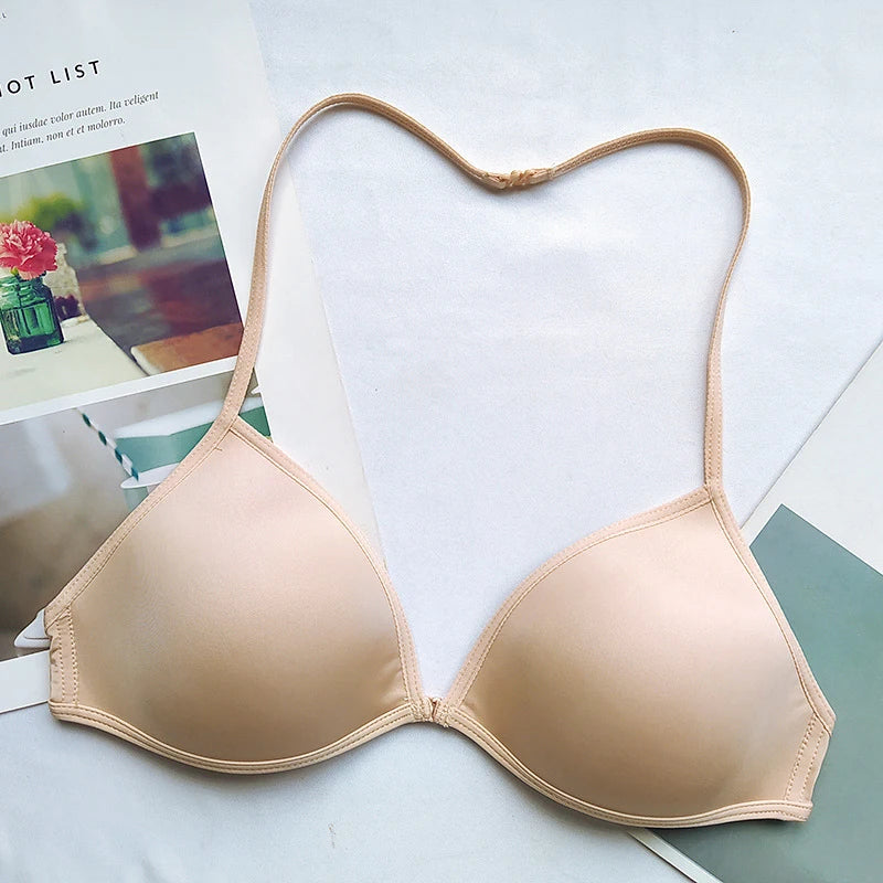 FINETOO Sexy Thin Seamless Triangle Cup Bra