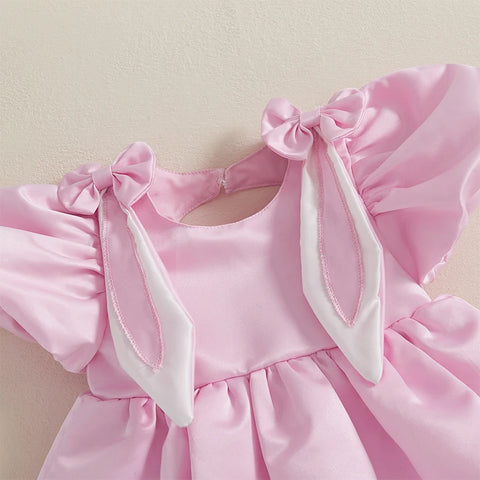 Tregren Kids Girls Easter Dress with Bunny Ears