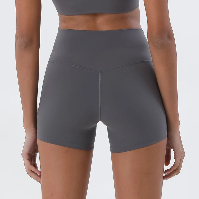 SOISOU Women's High Waist Nylon Gym Shorts