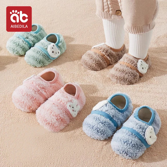 AIBEDILA Cartoon Baby Shoes for Winter