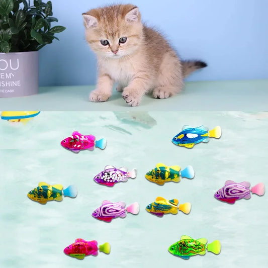 Pet Cat Toy LED Interactive Swimming Robot Fish Toy for Cat - Stimulate Your Pet's Hunter Instincts