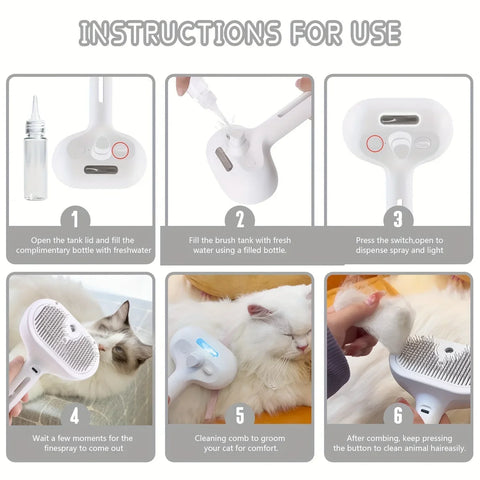 Pet Spray Hair Comb - Effective Hair Remover for Cats and Dogs