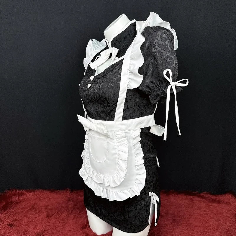 Retro Cheongsam Anime Maid Halloween Cosplay Costume