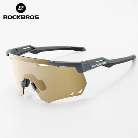 ROCKBROS Fietsbril - Veelzijdige UV400 gepolariseerde sportbril voor MTB, racefietsen, autorijden en golfen