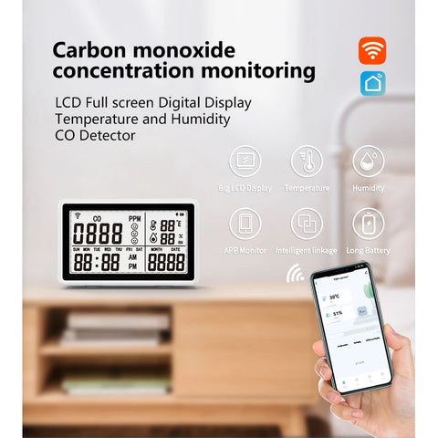3 In 1 Wifi Smart Tuya Thermometer and Humidity Meter