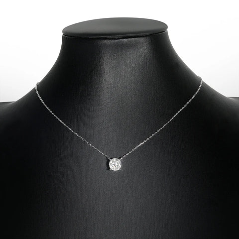 Smyoue Witgouden Moissanite Ketting voor Dames