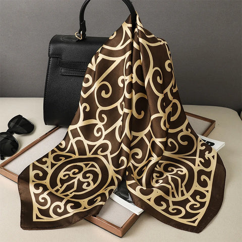 Luxury Square Silk Scarf for Women