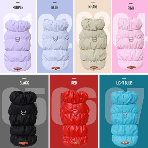 Soft Warm Dog Clothes for Winter - Padded Puppy and Cat Jacket for Small to Medium Breeds