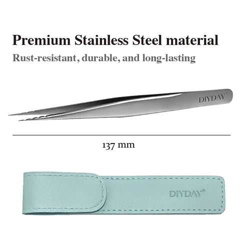 DIYDAY Groove Lash Tweezers - Precision Eyelash Extension Tool