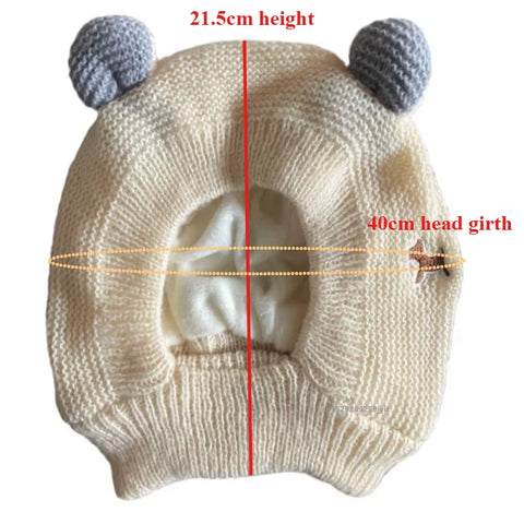 Winter Warm Dog Hat Ear Muffs - Noise Protection & Windproof Ears Covers for Small and Medium Puppies