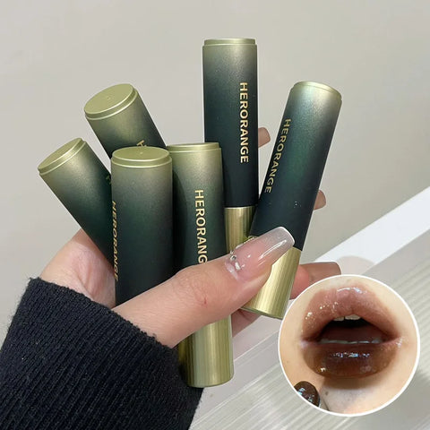 Punk Jelly Lipstick Mirror Lipgloss - Chocolate Brown Moisturizing Lip Tint