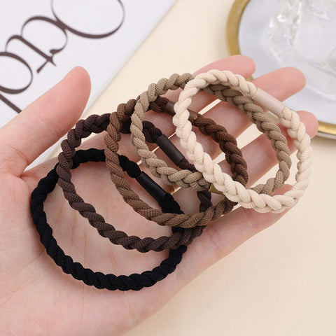 High Elasticity Solid Color Hair Bands for Women and Girls - 1-10PCS
