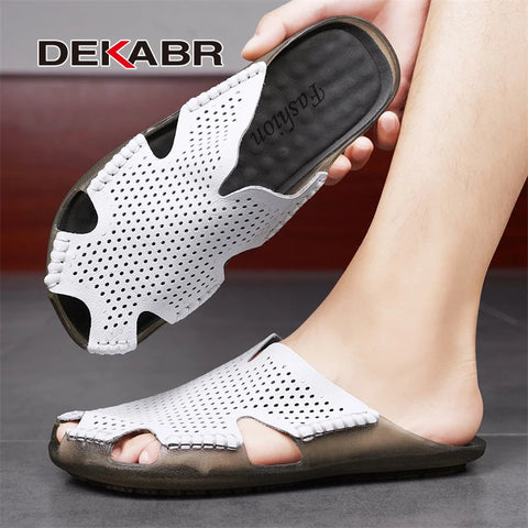 DEKABR Minimalistische leren sandalen voor heren 