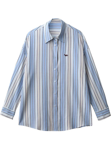 CHIC VEN Dames Losse Casual Gestreepte Blouse 