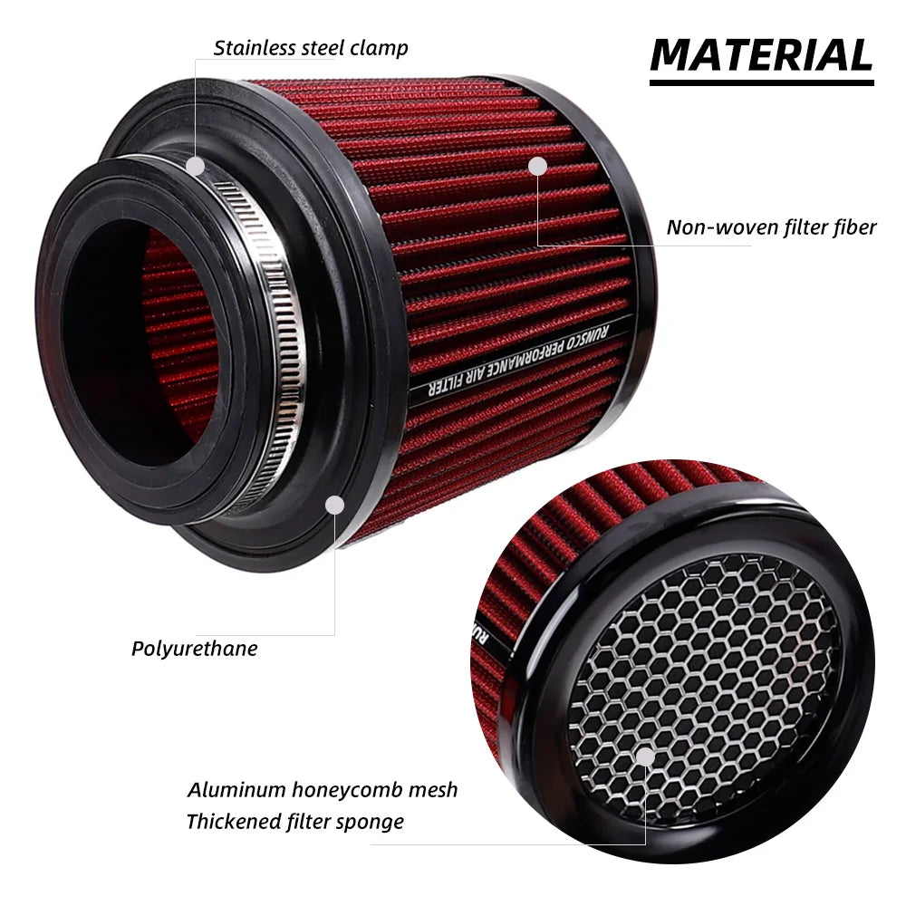 High Flow Cold Cone Air Intake Filter for Race Cars