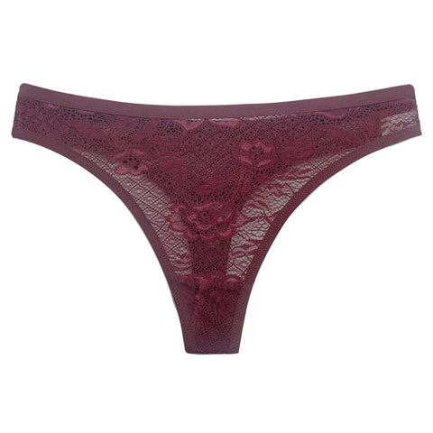 5PCS Set of Women's Sexy Lace Transparent Thongs – M-XL G-String Underwear