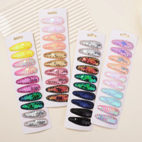 10 stuks/set Koreaanse feestpailletten BB-clips - handgemaakte haaraccessoires voor kinderen